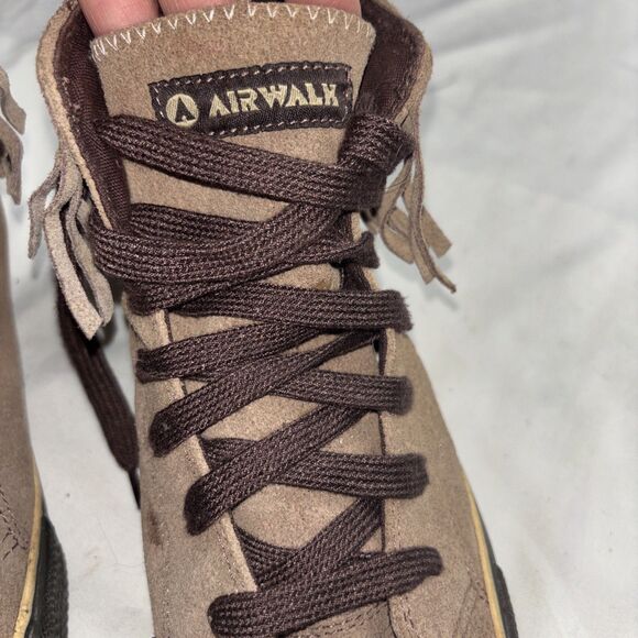 Converse Air Walk Shoes High Top Fringe Brown Skater Distressed Festival - Picture 5 of 14